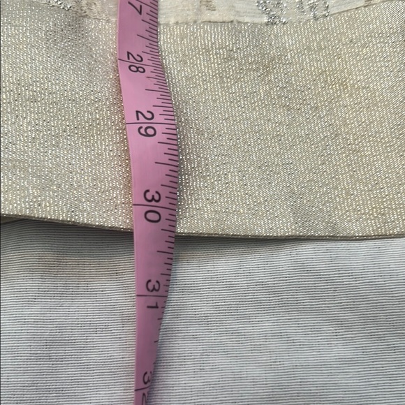 Bebe Cream Sheath Mini Dress with Scoop Neck and Silver Sparkly Embellishments - Picture 5 of 10